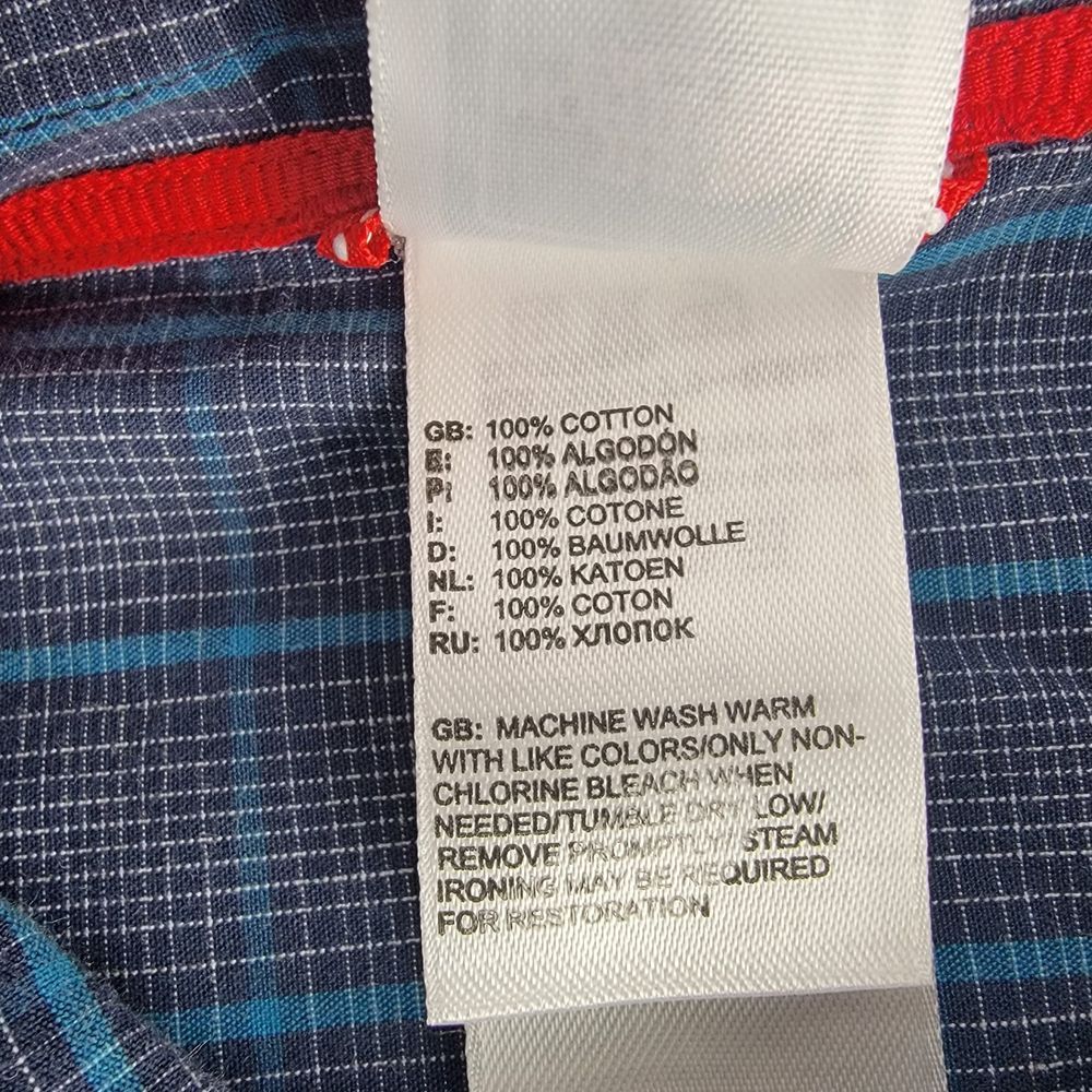 NORTH FACE Long Sleeve Button Up Blue Green Plaid Cotton XXL Casual Classic - Picture 4 of 8